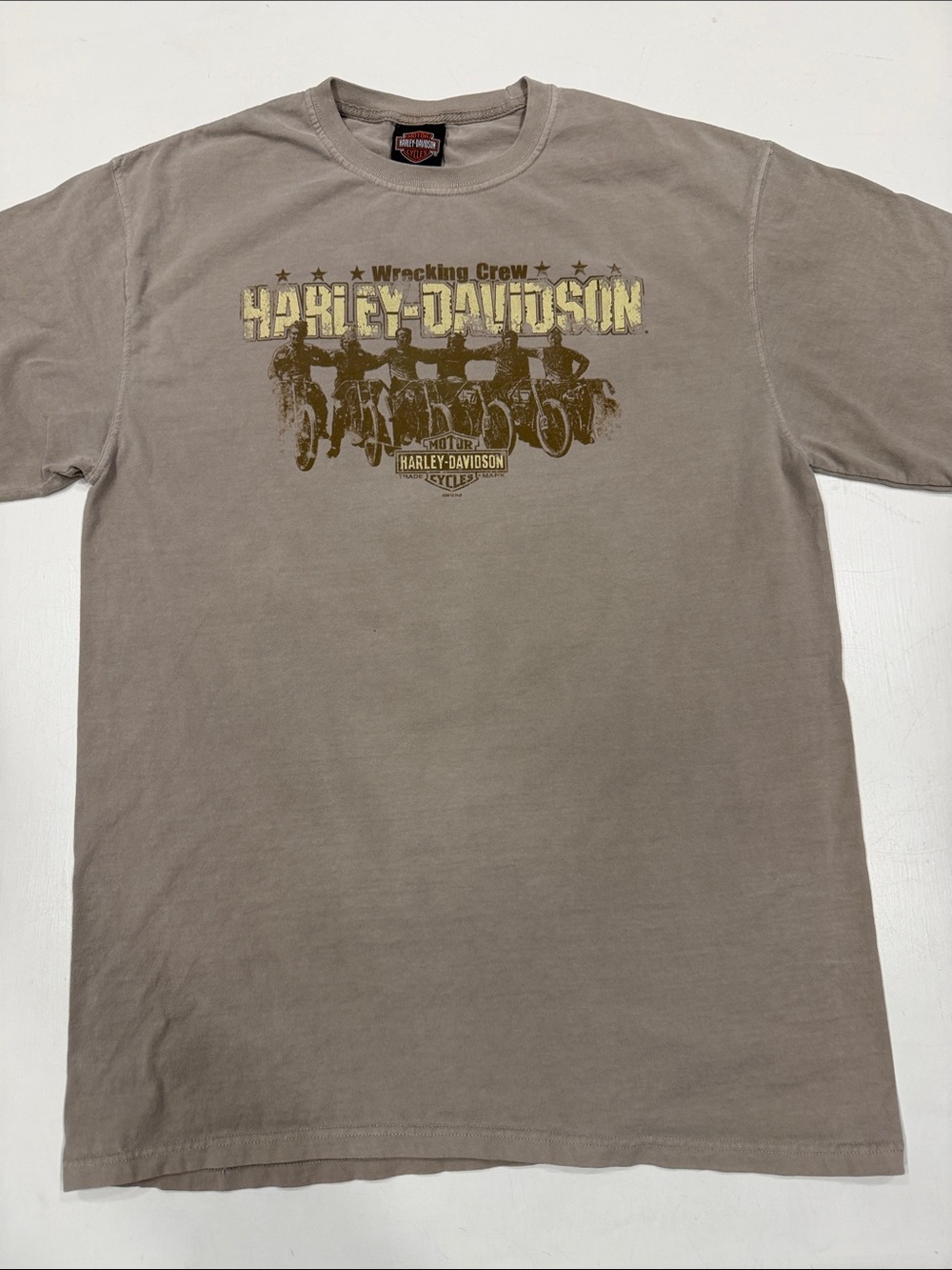 Harley-Davidson Taupe Short-Sleeve Tee with Gold Graphic